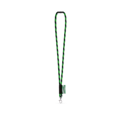 WISBECH. SET Lanyard TUBE Long (Ø 7 mm) com mosquetão de gatilho 9 mm e Fecho de segurança Ø 7 mm